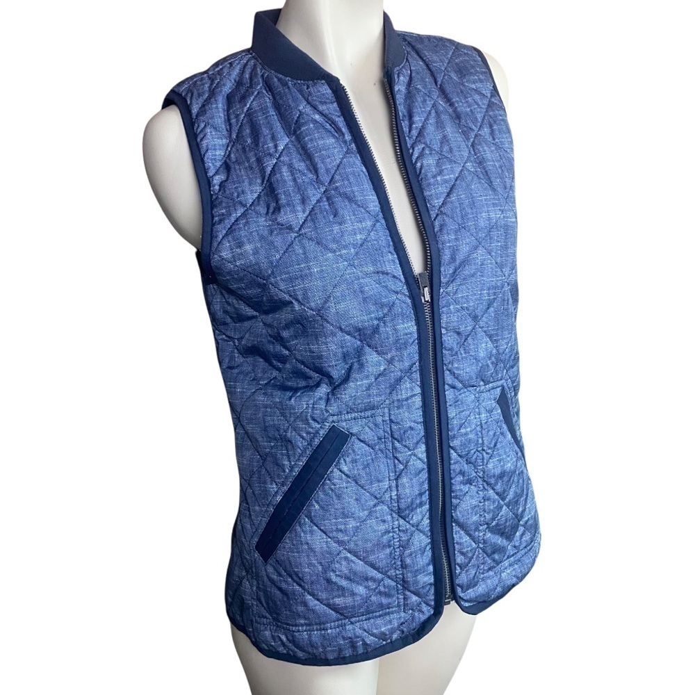 Gap Vest In Quilted Blue - Picture 5 of 6